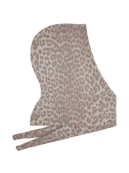  Ganni Leopard-print Balaclava - Brown 
