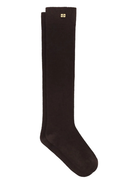  Ganni Logo-detail Socks - Brown 