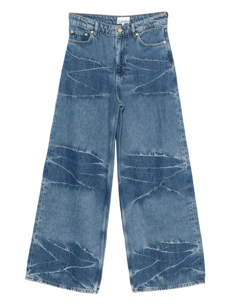  Ganni Logo-patch Jeans - Blue 