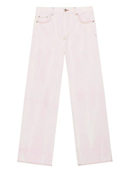  Ganni Logo-patch Jeans - Pink 