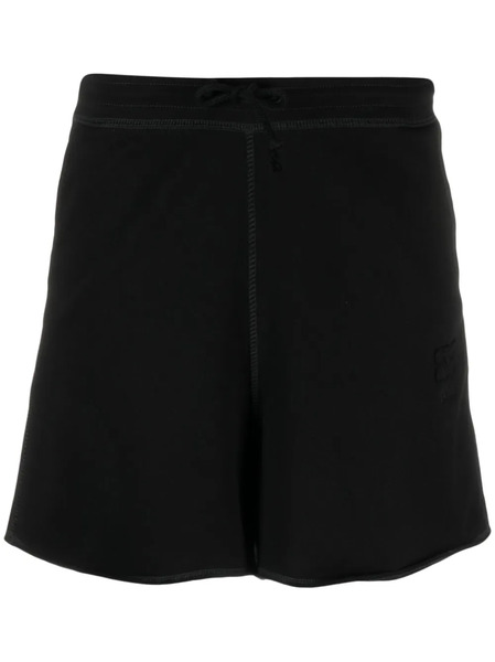  Ganni Logo-patch Short Shorts - Black 
