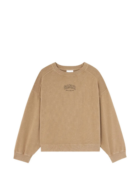  Ganni Logo Sweatshirt - Neutrals 