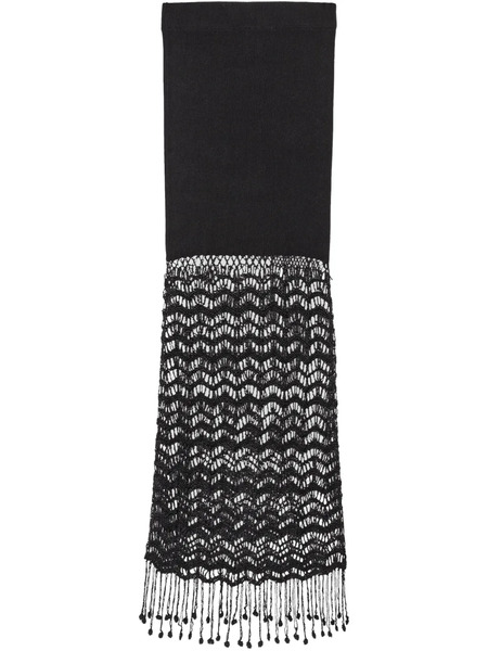  Ganni Macramé-detailing Maxi Skirt - Black 