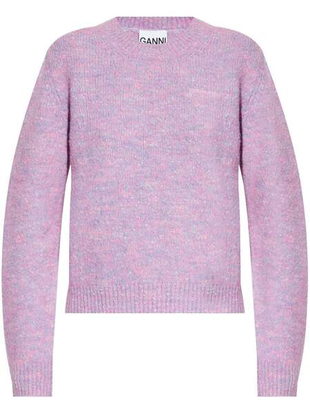  Ganni Mélange Effect Jumper - Pink 