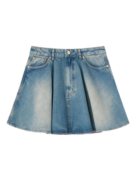  Ganni Panel Denim Skirt - Blue 