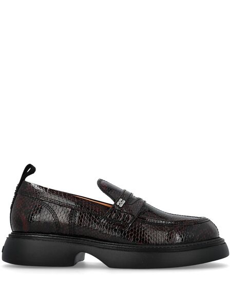  Ganni Penny Loafers - Red 