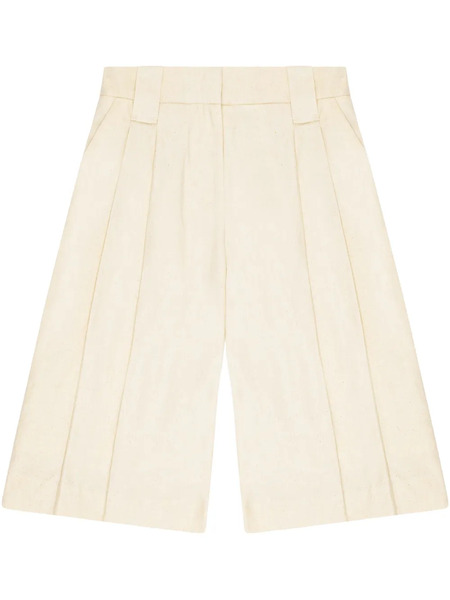  Ganni Pleat-detail Shorts - Neutrals 