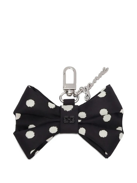  Ganni Polka Dot-bow Keyring - Black 
