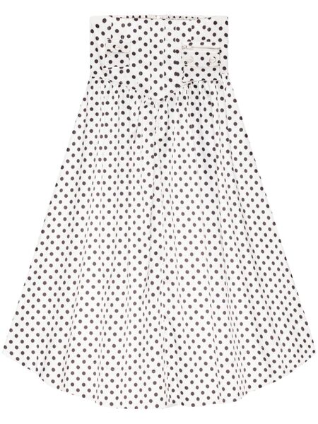  Ganni Polka Dot-print Maxi Skirt - White 