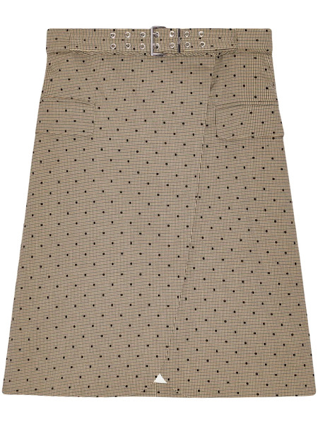  Ganni Polka Dot-print Skirt - Neutrals 