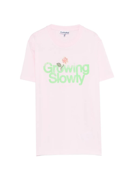  Ganni Printed T-shirt - Pink 