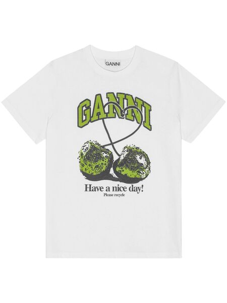  Ganni Printed T-shirt - White 