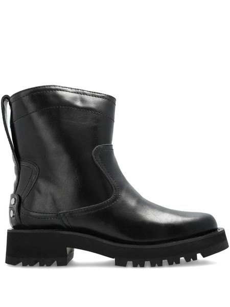  Ganni Pull-on Biker Boots - Black 
