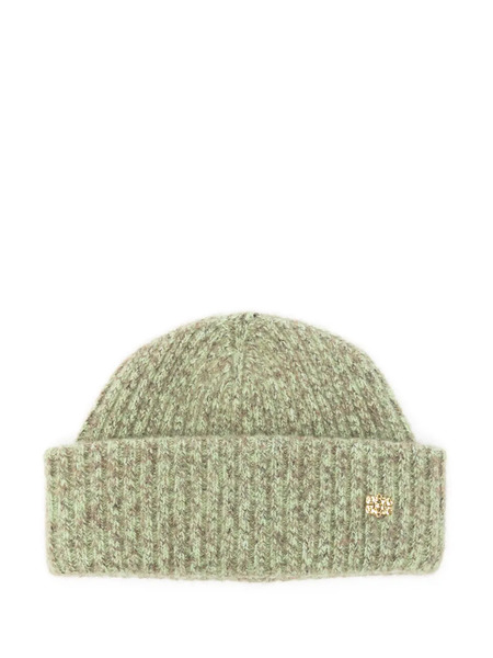  Ganni Ribbed-knit Beanie - Green 