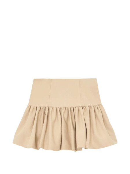  Ganni Ruffled Mini Skirt - Neutrals 