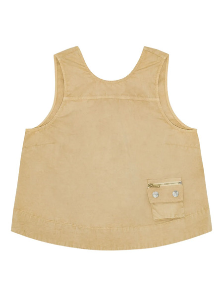  Ganni Sleeveless Cotton Top - Neutrals 