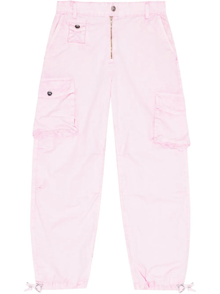  Ganni Straight Cargo Pants - Pink 