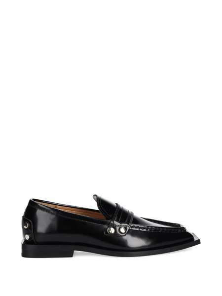  Ganni Studded Loafers - Black 