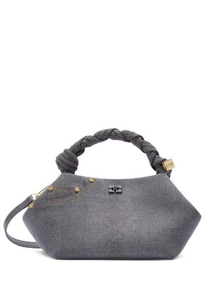  Ganni Twisted-handle Tote Bag - Grey 