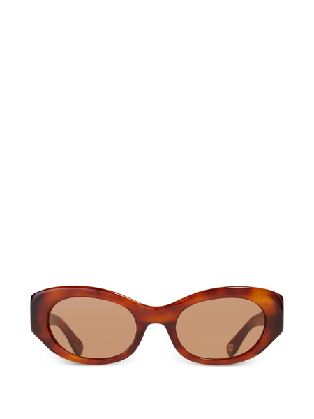  Ganni X Ace & Tate Dakota Oval-frame Sunglasses - Brown 
