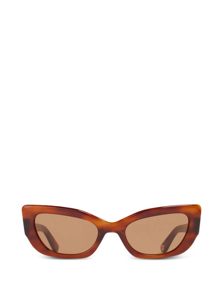  Ganni X Ace & Tate Sadie Oval-frame Sunglasses - Brown 