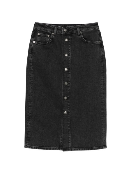  Gant Button-up Denim Midi Skirt - Grey 