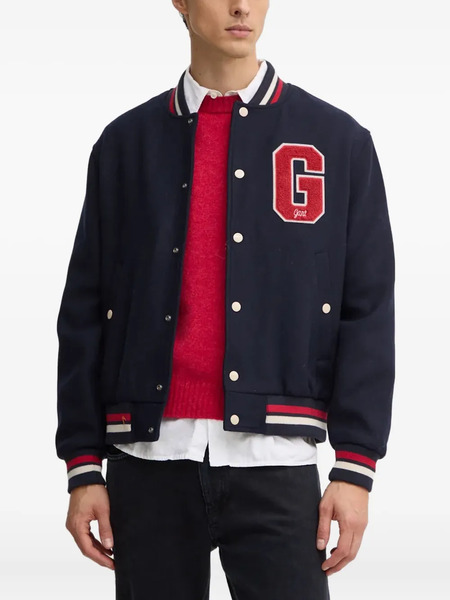  Gant Buttoned Appliqué Jacket - Blue 