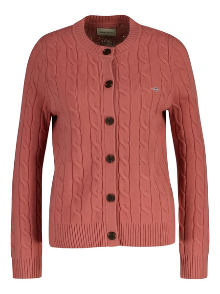  Gant Cable Knit Cardigan - Orange 
