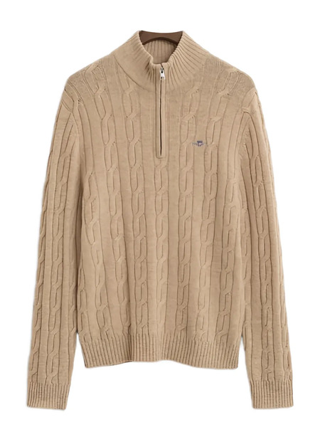  Gant Cable-knit Half-zip Sweater - Neutrals 