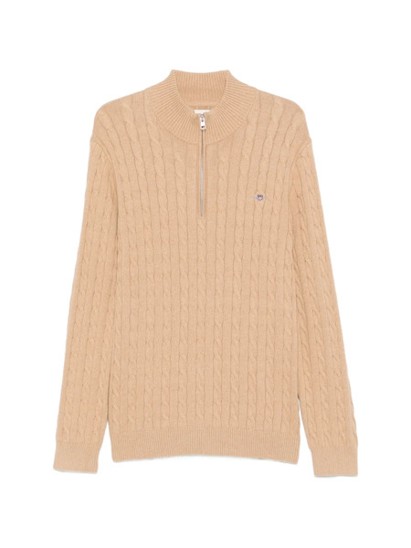  Gant Cable-knit Zip Sweater - Neutrals 