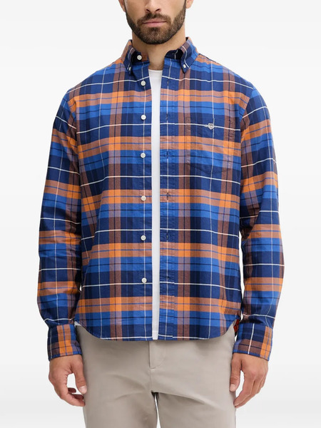  Gant Checked Oxford Shirt - Blue 
