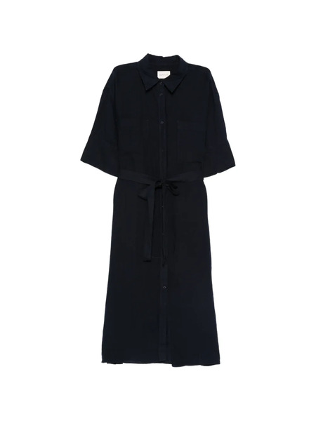  Gant Collared Belted Midi Dress - Blue 