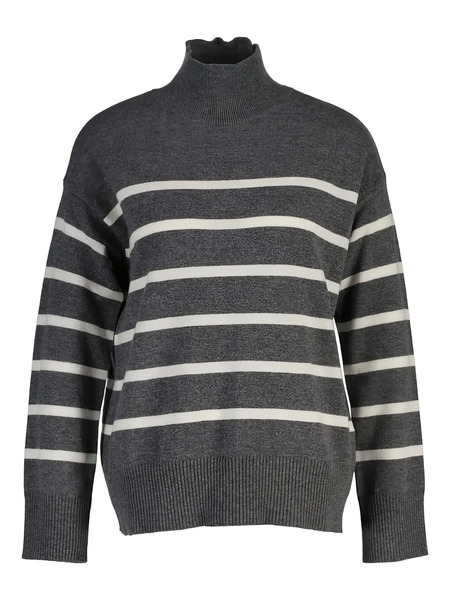  Gant High-neck Striped Sweater - Grey 