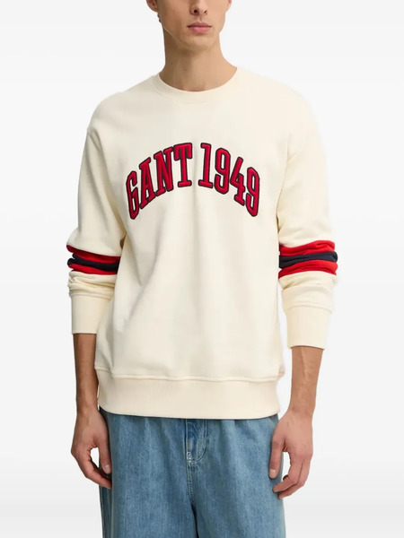  Gant Logo-appliqué Sweatshirt - Neutrals 