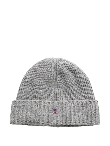  Gant Logo Cotton Blend Beanie - Grey 