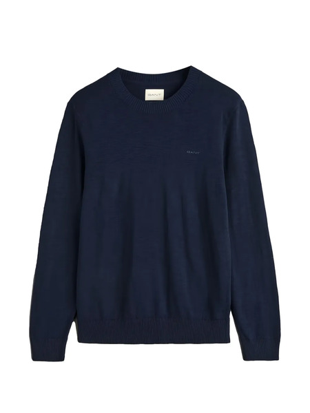  Gant Logo Crew-neck Sweater - Blue 