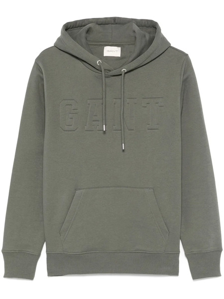  Gant Logo-embossed Hoodie - Green 