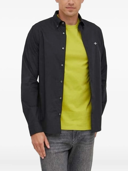  Gant Logo-embroidered Button-down Shirt - Black 