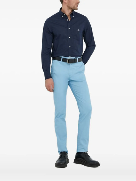  Gant Logo-embroidered Shirt - Blue 