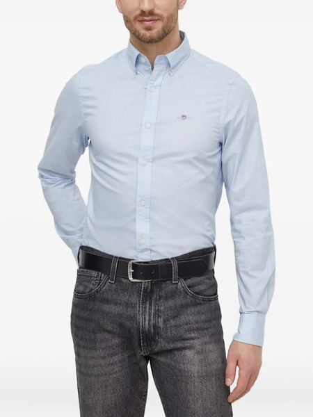  Gant Logo-embroidered Shirt - Blue 