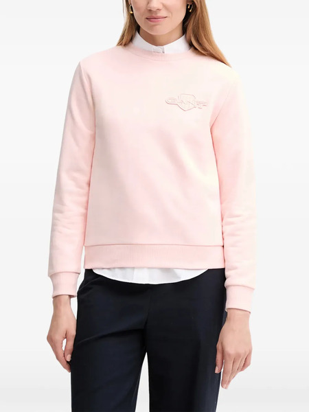  Gant Logo-embroidered Sweatshirt - Pink 