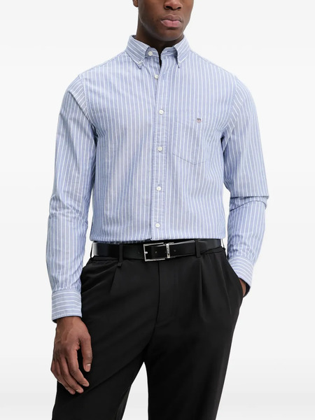  Gant Striped Pocket Shirt - Blue 