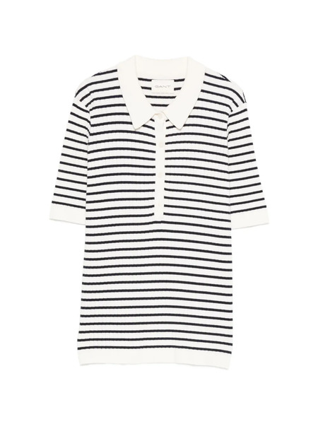  Gant Striped Polo Shirt - White 