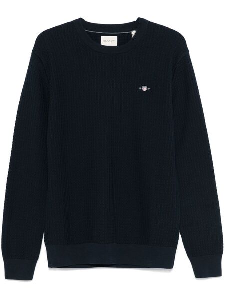  Gant Waffle-knit Sweater - Blue 