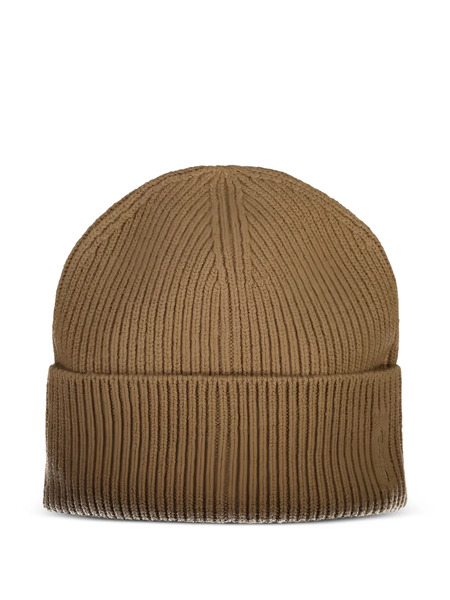  Gant Wool Ribbed Beanie Hat - Brown 