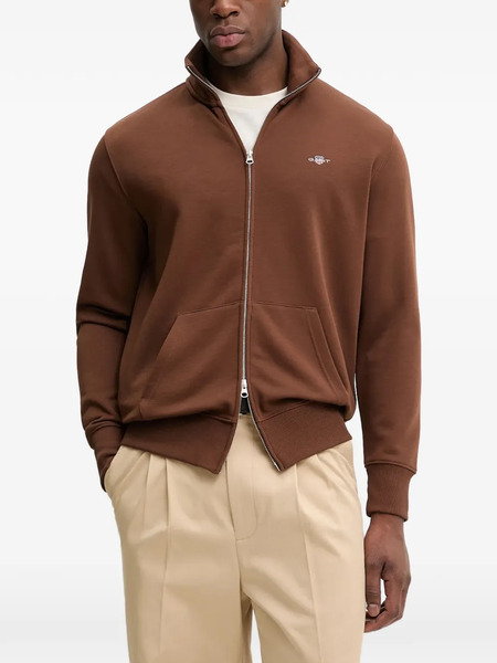  Gant Zip-up Sweater - Brown 