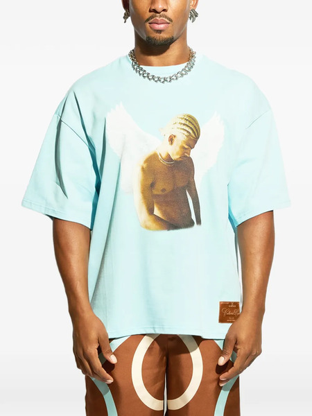  Garcias Guardian Angel Oversized Graphic T-shirt - Blue 