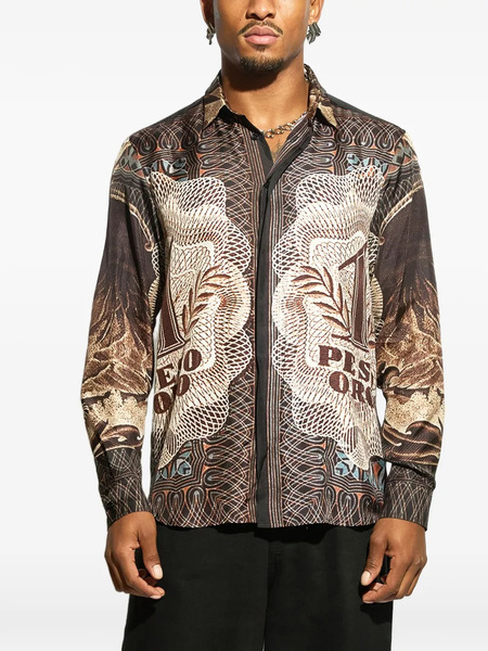  Garcias Pesos Oversized Print Shirt - Brown 
