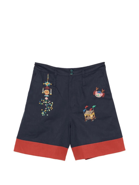  Garçon By Garçon Embroidered Shorts - Blue 