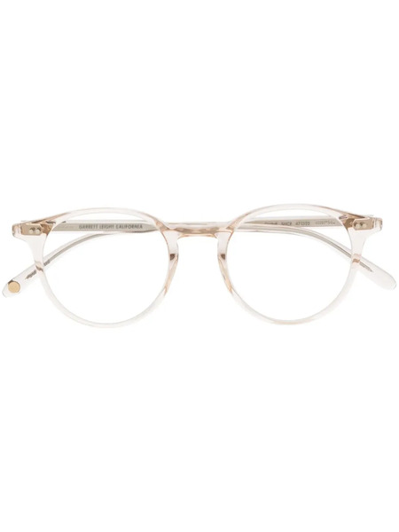 Garrett Leight Clune Transparent Round-frame Glasses - Pink 